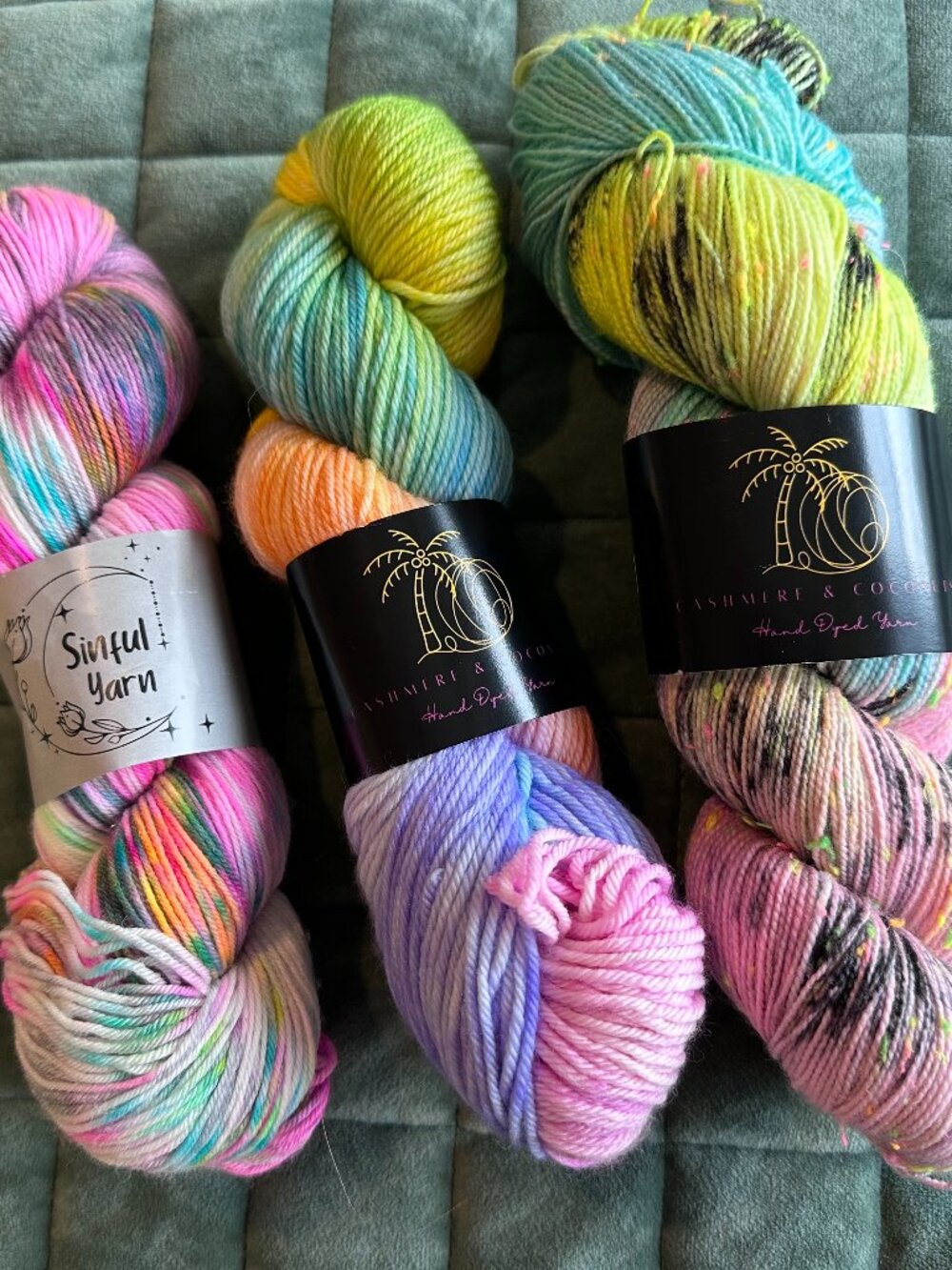 3 Skeins Custom-dyed Fingering & DK Yarn from Etsy
